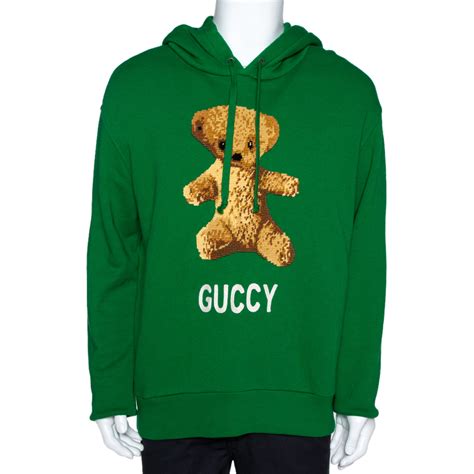 gucci green teddy bear hoodie|harry styles Gucci bear.